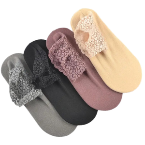 Calzini Antiscivolo da Donna a Taglio Basso per Autunno e Primavera, Moda con Pizzo e Silicone, Lunghezza alla Caviglia, Calzini Lavorati a Maglia per Ragazze, Mantiene il Calore - Product Image 3