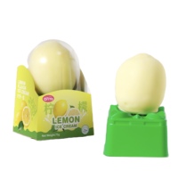 Crème glacée aux fruits 3D à saveur multiple Crème glacée à faible teneur en sucre Fruits naturels Snack pour enfants Fun en forme de citron, mangue, pêche et raisin