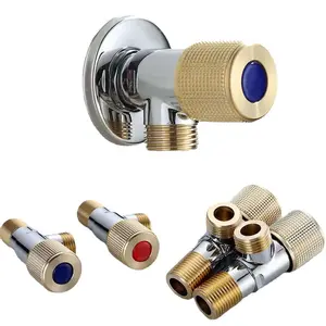 Durable Brass Lengthened Angle Inlet Valve Thickened Faucet Accessories Hot/cold Water Universal Water Heater 1/2 Valves