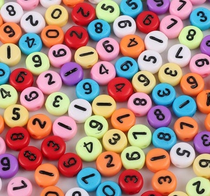 4*7mm Perles acryliques en vrac <span class=keywords><strong>Lettres</strong></span> anglaises Perles plates Diy Jewelry Acrylic Alphabet Beads Wholesale - Product Image 4