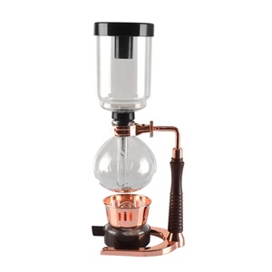 Sifón de Café CAFEMASY con Mango de Madera, Sifón de Café Espresso, <span class=keywords><strong>Cafetera</strong></span> de <span class=keywords><strong>Metal</strong></span> para 3 Tazas - Product Image 2