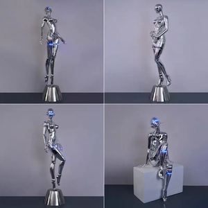 Ecojas Bắc Âu khí quyển phòng khách Đèn Sáng Tạo Giữ Bóng hình học nhựa khách sạn hiện đại con người người người đàn ông cơ thể điêu khắc Đèn sàn - Product Image 4