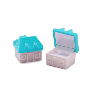 Boîte à bijoux en forme de bonhomme de neige, petite boîte de rangement pour bagues de Noël avec chapeau rouge et écharpe pour emballage cadeau de Noël - Product Image 2