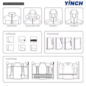 LAYENNE 남성 방수 재킷 야외 윈드 브레이커 후드 코트 재킷 실행 맞춤형 집업 스포츠 재킷 - Product Image 6