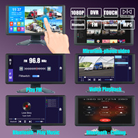 Moniteur enregistreur DVR MP4 BT 4 canaux à écran partagé 10,36 pouces avec caméra de recul avant et arrière AHD 360° pour camion/bus/remorque/camping-car