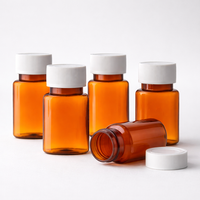 Bouteilles en plastique PET brillant de qualité professionnelle de 80 ml, scellées, durables, avec étiquette personnalisée, pour l'emballage de capsules de vitamines
