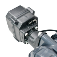 Vanne à boisseau sphérique motorisée TONHE CE IP67 DN15 à DN50 NPT en UPVC, vanne à boisseau sphérique électrique en plastique à union vraie 12V 24V 220V pour usage extérieur