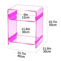 Fabrik-Großhandel Moderner Umweltfreundlicher Langlebiger Rosa Acryl-Couchtisch Multifunktional für Schlafzimmer Esszimmer Wohnzimmer Wohnmöbel