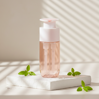 Bouteille cosmétique portable en PET à double compartiment de 100 ml avec pompe à vis, emballage pour soins de la peau et lotions, teinture capillaire, impression sérigraphique, estampage or