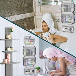 Borsa <span class=keywords><strong>Organizer</strong></span> <span class=keywords><strong>da</strong></span> Viaggio Impermeabile Personalizzata, Borsa per Toilette Appendibile Pieghevole, <span class=keywords><strong>Organizer</strong></span> per Cosmetici e <span class=keywords><strong>Trucchi</strong></span> - Product Image 6