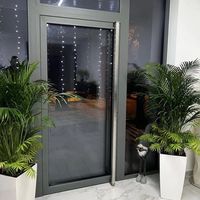 Porte extérieure de villa Nuoxin en aluminium moderne, à battant, 2,0 mm, à rupture de pont thermique, insonorisée, double vitrage