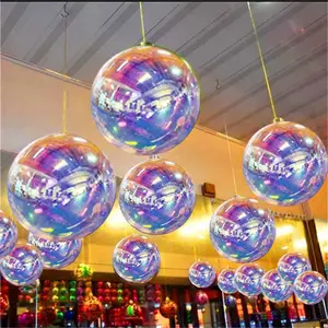 O espelho inflável das decorações do Natal Balloons bolas iridescentes do espelho do disco para o casamento comercial