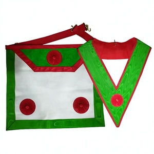 Aasr scottish Rite RSR Masters of ST Andrew ผ้ากันเปื้อนและปลอกคอ | Knight beneficent Masonic regalia scitish apron - Product Image 1