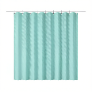 Cortina de Ducha 240 x 200 cm Verde Agua para Bañera de 3 Lados - Product Image 2