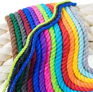 Custom Rope Laces Tight And Soft Shoelace Color Cotton Rope Shoe Lace Shoelace with Plastic Tip