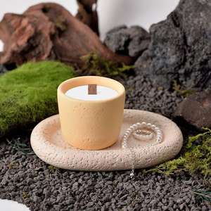 <span class=keywords><strong>M</strong></span> Ijslands Cement Aromatherapie Kaars Soja Wax Geurkaarsen Pot Thuis Geur Keramische Beker - Product Image 2