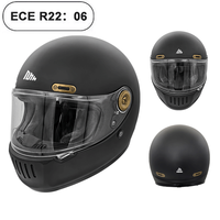 Casque de moto rétro vintage ABS intégral de haute qualité pour le sport automobile et le karting – Vente en gros