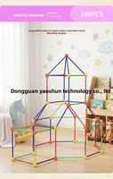 Jouet de construction éducatif STEM, modèle de kit de construction de fort à l'échelle pour les enfants de 5 à 7 ans, relation parent-enfant