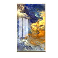 Affiche sur toile aux couleurs abstraites et oniriques, Peinture murale de paysage, Décoration murale pour salon, Impression d'art moderne, Peinture sur porcelaine et cristal