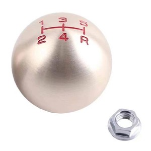 Pommeau de levier de vitesse pour voiture, 5 ou 6 vitesses, rond, en aluminium, transmission manuelle, M10x1.5, antirouille - Product Image 2