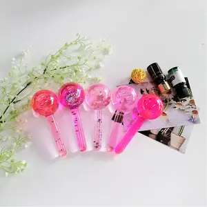 Product With High Repurchase Rates Custom Cooling Hot Facial Massager Glitter Polymer Gel Ice Globe For Face Massage