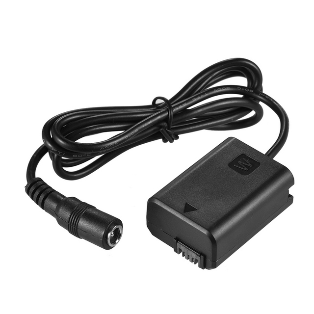 Wholesale NP-FW50 Fully Decocded Dummy Battery Pack DC Coupler Connector for Sony A7 A7II A7R A7S A7RII A7SII A6000 A5000 Camera