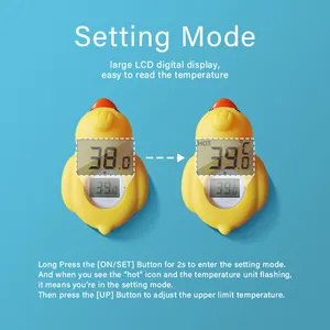 Floating Thermometer Baby Indoor Bath Tub Water Thermometers Animal Toy Rubber Duck Baby Digital Bath And Room Thermometer