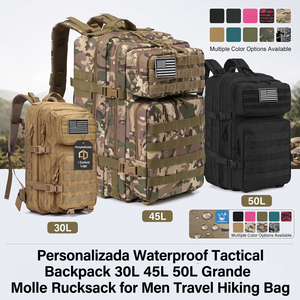 Personal Large Capacity 30L/45L/50L Waterproof Tactical <b>Molle</b> Backpack for Men Travel and Outdoor Hiking - Product Image 3
