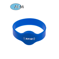 Pulsera de Silicona RFID con Logotipo Personalizado en Relieve, Ajustable, Impermeable, para Niños, Festivales, Control de Acceso, Personalizable, Venta al por Mayor