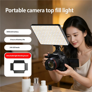 Éclairage d'appoint <span class=keywords><strong>de</strong></span> studio pour la vidéographie, autonomie <span class=keywords><strong>de</strong></span> 5 heures, réglage <span class=keywords><strong>de</strong></span> la température bicolore 2500-8500K, accessoires pour caméra <span class=keywords><strong>de</strong></span> diffusion en direct - Product Image 1