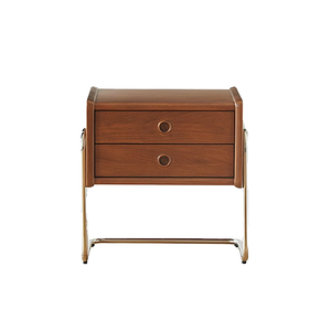 Mesita de <span class=keywords><strong>Noche</strong></span> Vintage de Madera Maciza |   Armario de Almacenamiento Retro para Dormitorio |   Mesa Auxiliar Moderna y Sencilla para Espacios Pequeños - Product Image 2