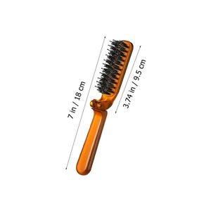 Wholesale Mens Travel Folding Hair <b>Brush</b> Pocket Hairdressing Boar Bristle Detangler Hair <b>Brushes</b> for Straight Curl Hair Styling - Product Image 3