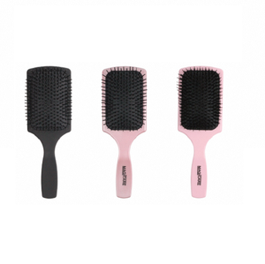 Brosse à rouler professionnelle en céramique avec manche en H, poignée en caoutchouc antidérapante et poils de sanglier doux pour démêler les cheveux raides - Product Image 3
