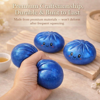 Bao Bun Jouet anti-stress unisexe scintillant sensoriel en forme de boulette mignonne pour le bureau, pour les 5-13 ans