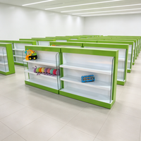 Vitrine autoportante moderne en MDF avec éclairage LED pour la présentation et le stockage de produits en pharmacie et en magasin de proximité