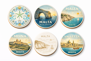 Offre Spéciale – Sous-verre en céramique et liège absorbant les liquides, personnalisable par sublimation, finition brillante, pour la maison et l'hôtellerie (<span class=keywords><strong>MALTE</strong></span>) - Product Image 4
