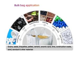 Sac de 1 tonne 1500KG Jumbo 100% vierge nouveau modèle FIBC de Chine matériau PP en vrac grand sac Dimensions 90*90*100 pour le sable - Product Image 4
