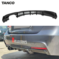 Diffuseur arrière F30 F35 style MP en fibre de carbone, lèvre de pare-chocs arrière avec double sortie latérale, kit de conversion pour BMW Série 3 F30 F35, pièces automobiles