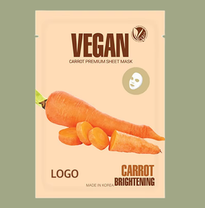 Mascarilla Facial Vegana de Zanahoria, Antioxidante, Iluminadora, Hidratante Suave, Reparadora de Caroteno, Belleza Coreana, ODM, OEM - Product Image 2