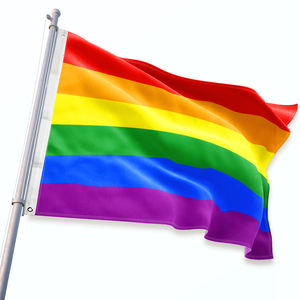 Drapeau national palestinien miniature à sublimation avec mât en plastique pour la vente en gros - Product Image 1