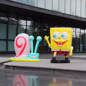 Outdoor Decoratie Custom Kawaii Levensgrote Cartoon Film Figuur Hars Glasvezel Cartoon Sculptuur Cartoon Standbeeld