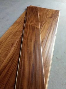 Sıcak satış el kazınmış birleşik ahşap zemin UV bitmiş altın akasya parke döşeme evler için - Product Image 5