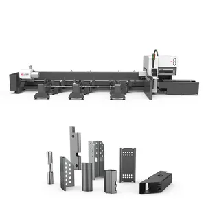 Barras y perfiles de tubos de cama colgantes laterales Cortador láser 3D Máquinas de corte por láser de tubos de gran diámetro