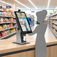 Restaurant Affichage de menu de 21.5 pouces Machine de paiement à commande automatique Comptoir de kiosque en libre-service