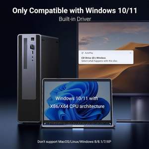 Adaptador WiFi UGREEN para PC de Escritorio, Adaptador <span class=keywords><strong>USB</strong></span> WiFi 6 AX900 con Banda Dual de 5GHz/2.4GHz, Controlador Integrado para <span class=keywords><strong>Windows</strong></span> 10/11 - Product Image 6