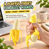 Juguetes Sensoriales de Plátano Pelable Realista, Fabricante de Juguetes de Simulación de Frutas de Alta Calidad, Juguetes de Plátano para Apretar de 15 cm, Unisex