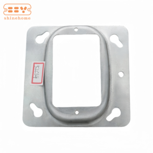 Cubierta de Dispositivo Único de acero cuadrado de 4 pulgadas elevada de 3/4 pulgadas con caja de salida de tipo Volume.52C14 de 5,1 pulgadas cúbicas - Product Image 1