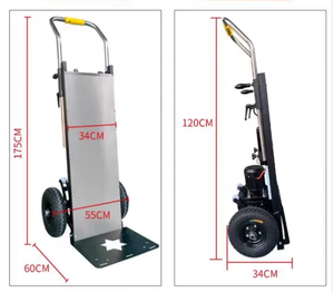 Carretilla Eléctrica con Plataforma de Acero Inoxidable y Soporte OEM, 2 Ruedas para Transporte de Carga Pesada sin Esfuerzo Subiendo y Bajando Escaleras - Product Image 5