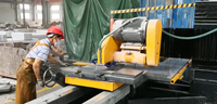 Máquina Manual para Cortar Bordes de Piedra HSQB-600 con Cuchilla de 600 mm para Granito, Mármol, Biselado de Losas y Corte de Lápices Funerarios