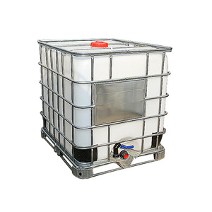 Réservoir de stockage d'eau en plastique de 1000 L avec cadre en fer, réservoir de mélange de produits chimiques, design carré, niveau de sécurité élevé - Product Image 1